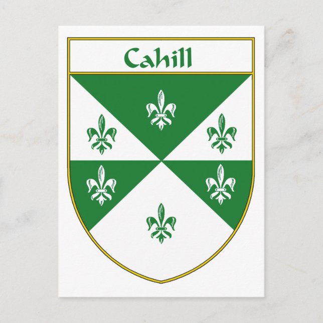Carte Postale Blason de la famille Cahill (Devant)