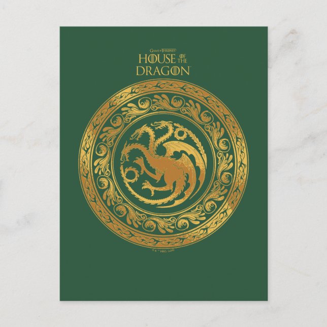 Carte Postale Blason doré de Targaryen (Devant)