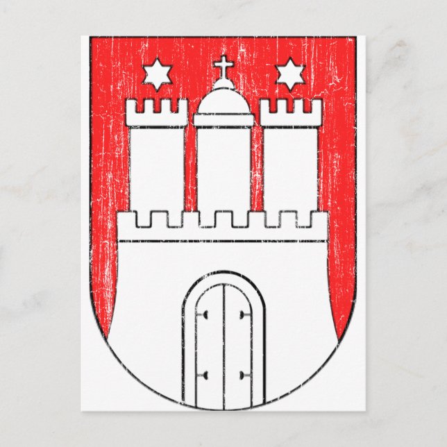 Carte Postale Blason vieilli de Hambourg (Devant)