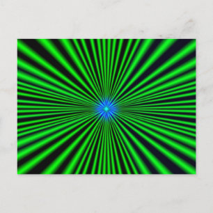 Carte Postale Blau - grüne Stern