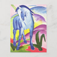 Blaues Pferd I par Franz Marc Postcard