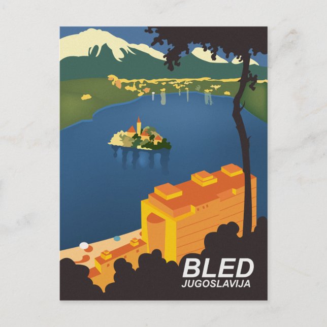 Carte Postale Bled, Yougoslavie, voyage vintage (Devant)
