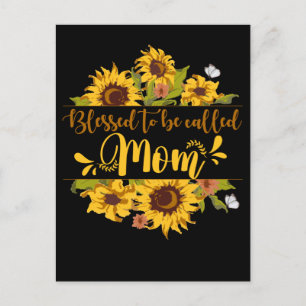 Carte Postale Blessed Mama Famille Fête des mères Tournesol Mama
