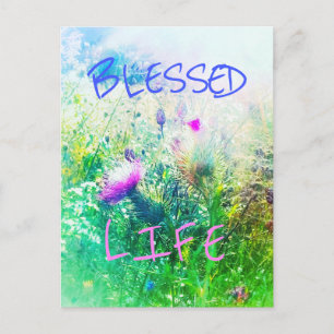 CARTE POSTALE BLESSEE LIFE VERDE POSTCARD