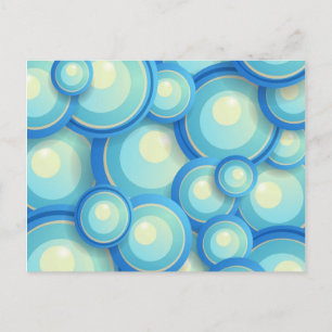 Carte Postale bleu Abstrait en vert