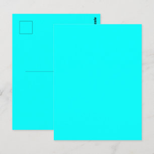 Carte Postale Bleu Cyan Vert Turquoise Uni