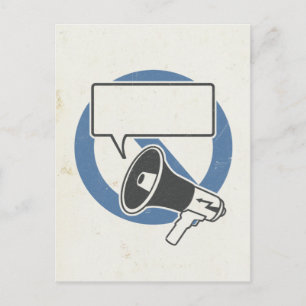 Carte Postale bleu de la censure