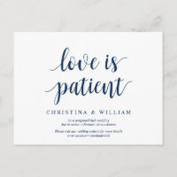 Bleu de la Marine Rustique, l'amour est patient, o