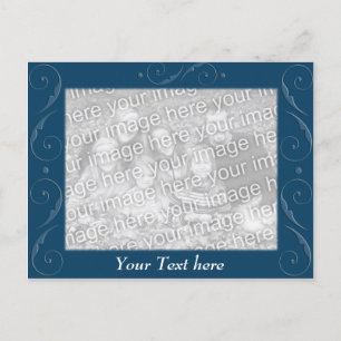 Carte Postale Bleu embouti