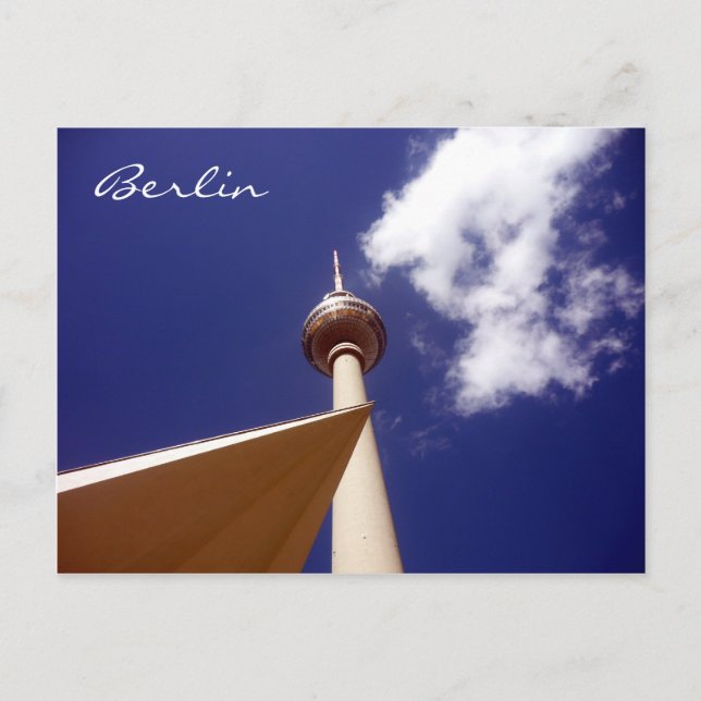 Carte Postale bleu fernsehturm (Devant)