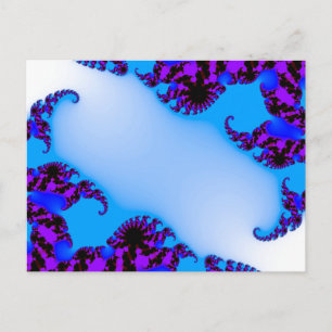 Carte Postale bleu fractal