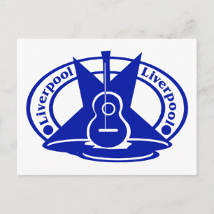 Carte Postale bleu liverpool