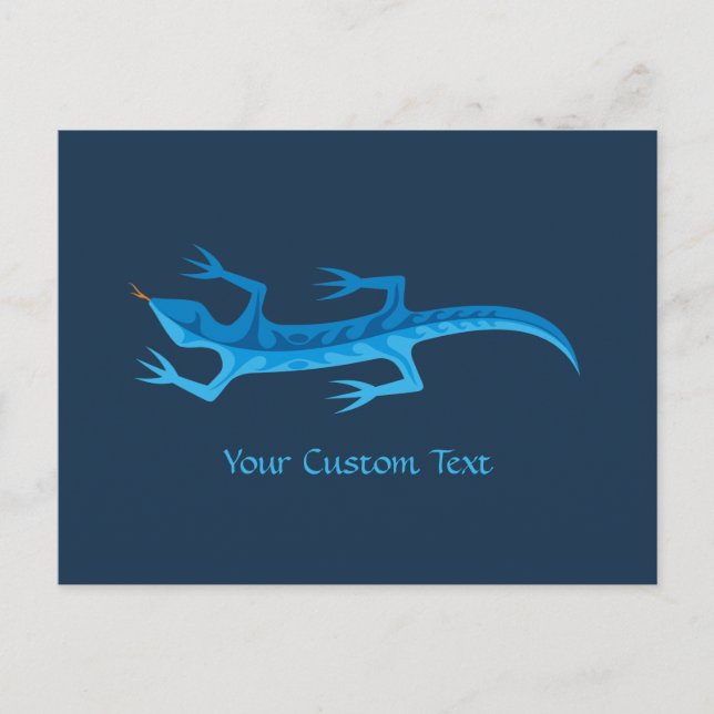 Carte Postale Bleu Lizard (Devant)