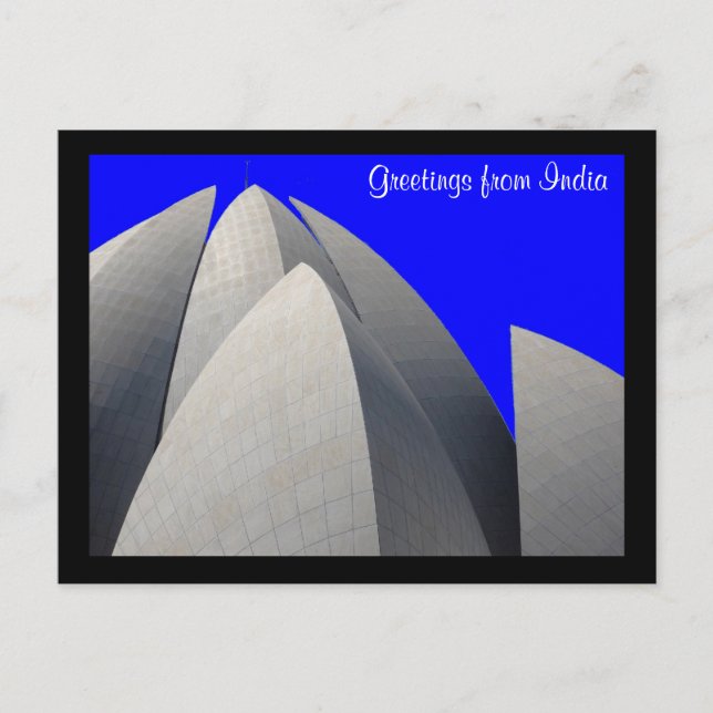 Carte Postale bleu lotus (Devant)