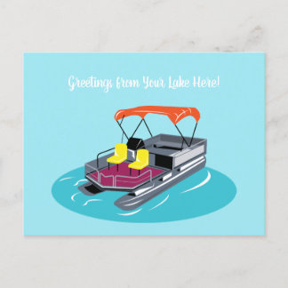Carte postale Bleu Pontot Boat