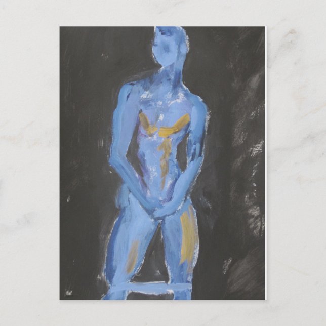 Carte Postale Bleu pour les nageurs (Devant)