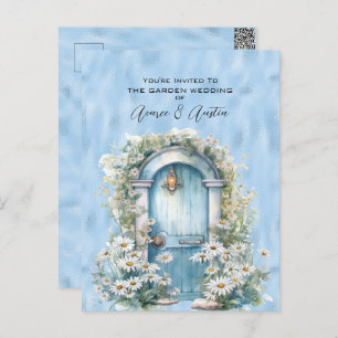 Carte Postale Bleu Shimmer Garden Porte Daisy