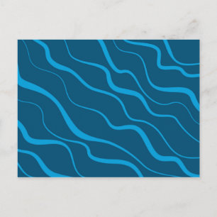 Carte Postale Bleu, simple, moderne, cool vague abstraction