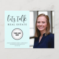 Bleu tendance Marketing immobilier Ajouter logo