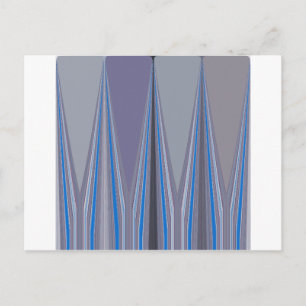 Carte Postale Bleu, violet, gris Chevron Art Imprimer