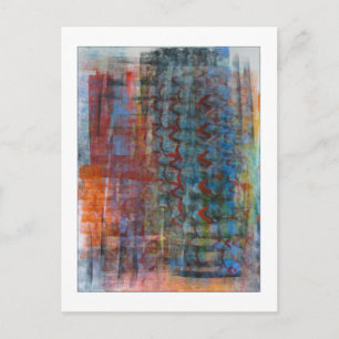 Carte postale bleue Abstraite