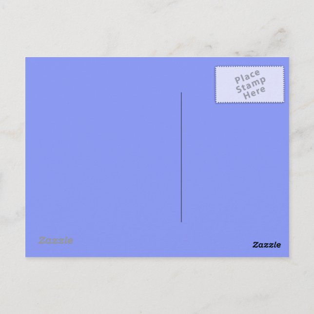 Carte postale Bleue Bébé (Dos)
