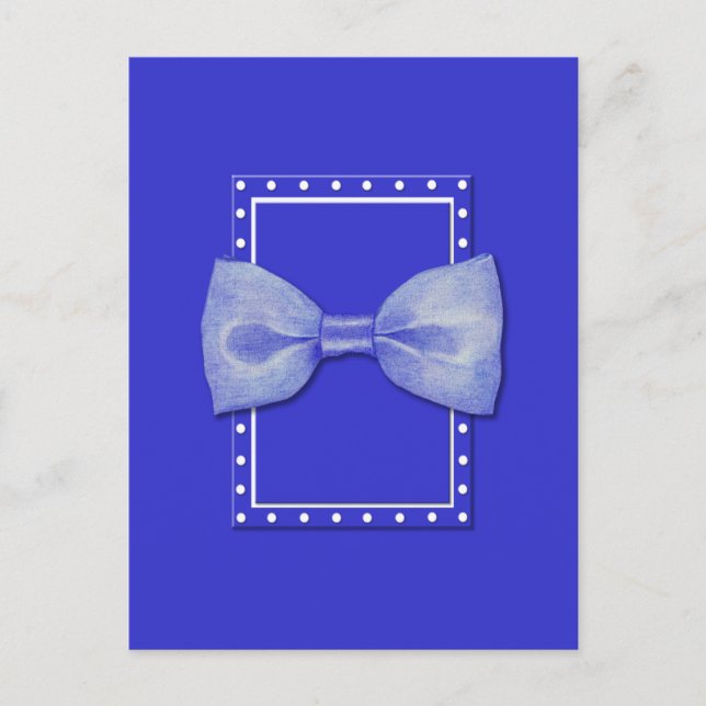 Carte postale bleue bleu Bowt (Devant)