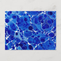 Carte postale bleue en marbre