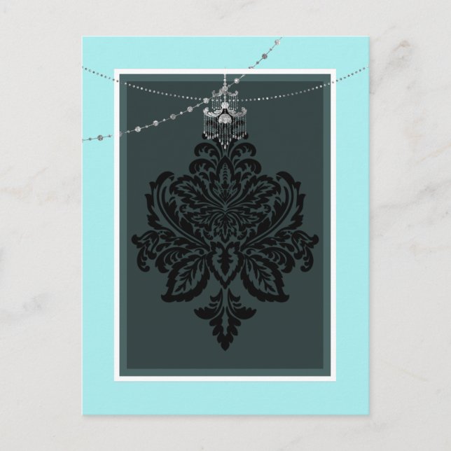 Carte postale bleue et noire (Devant)