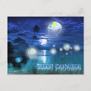 Carte postale bleue Gran Canaria