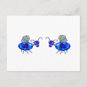 Carte Postale bleuets à vapeur