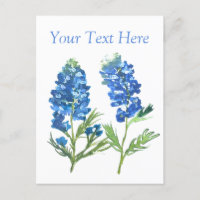 Bleus Texas Floral vintage aquarelle