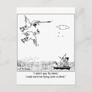 Carte Postale Blind volant de canard