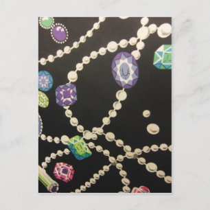 Carte Postale Bling et perles
