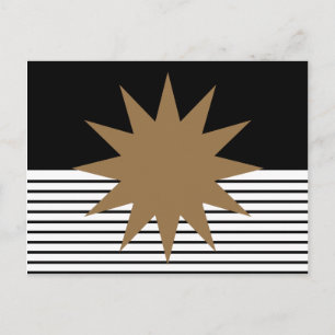 Carte Postale Blocage noir blanc et soleil Brown