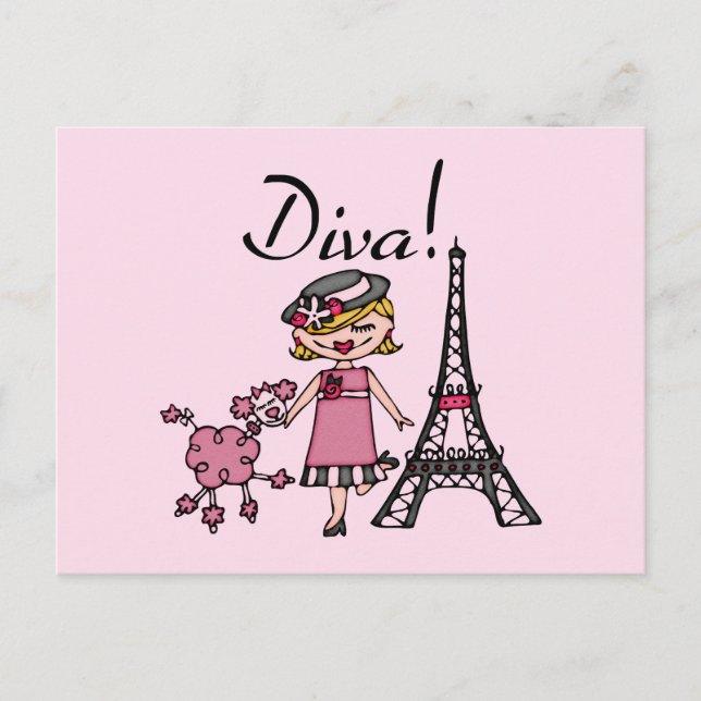 Carte Postale Blond Hair Diva (Devant)