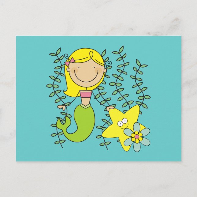 Carte Postale Blond Mermaid (Devant)