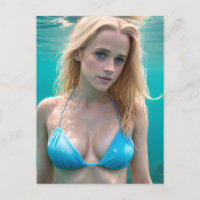Blonde dans une photographie sous-marine en bikini