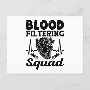Carte Postale Blood filtring Squad Nephrology Dialysis Nurse