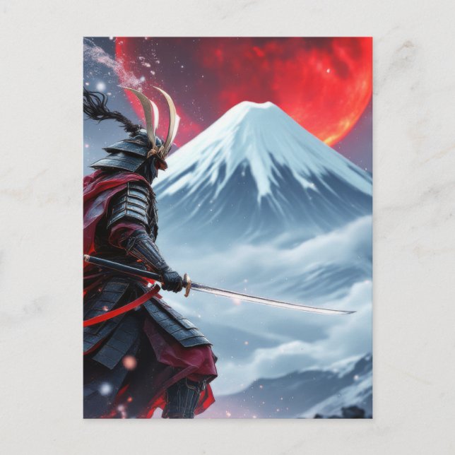 Carte Postale Blood Moon Samurai: The Last Stand at Mount Fuji (Devant)