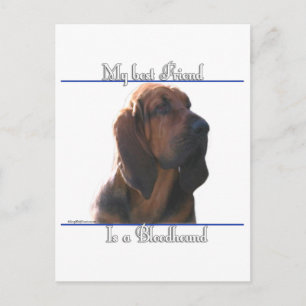 Carte Postale Bloodhound Best Friend; Bloodhound Cadeaux;