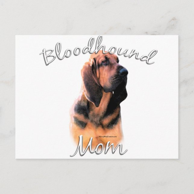 Carte Postale Bloodhound Maman 2 (Devant)