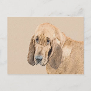 Carte Postale Bloodhound Peinture - Joli chien d'origine art
