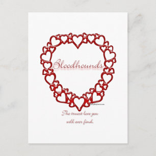 Carte Postale Bloodhound Véritable Amour