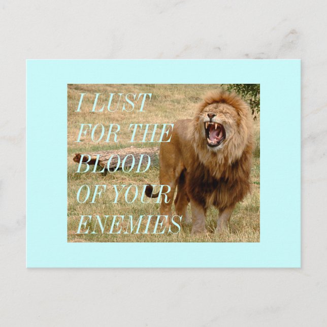 Carte Postale bloodlust (Devant)
