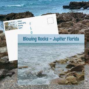 Carte Postale Blowing Rocks Conservancy Jupiter FL Photographiqu