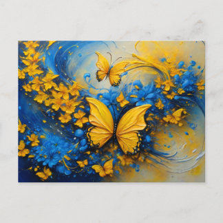 Carte Postale Blue and Yellow Butterfly # 3