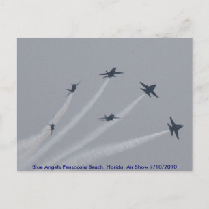 Carte Postale BLUE ANGELS Pensacola Beach, Florida Air Show