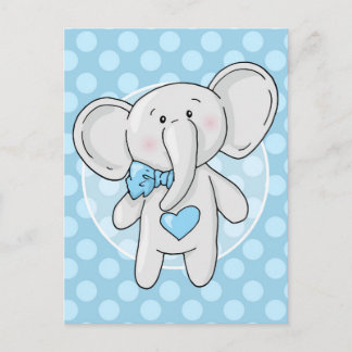 Carte Postale Blue Elephant