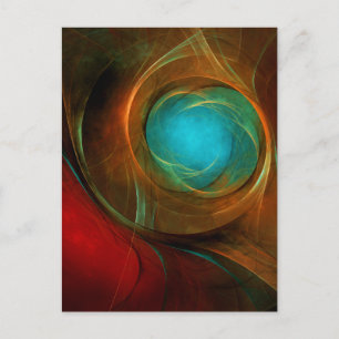 Carte Postale Blue Eye Moderne Abstrait Art Cool Motif #16